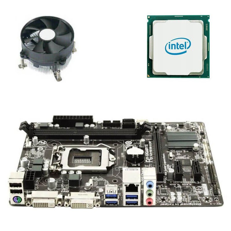 Kit Placi de baza Gigabyte GA-H81M-D2W, Intel Dual Core G3220, Cooler