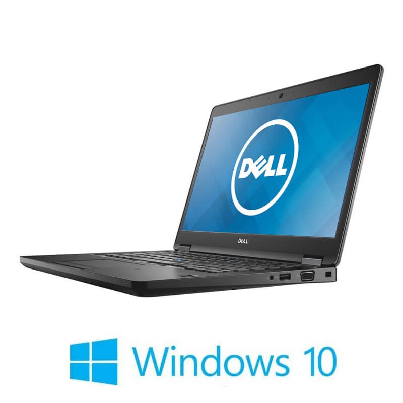 Laptop Dell Latitude 5480, Intel i5-6300U, 256GB SSD, 14 inci, Webcam, Win 10 Home